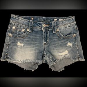 Miss Me Women's Blue Denim Shorts